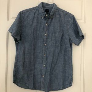 NWT J. Crew Chambray Short Sleeve | Sz L